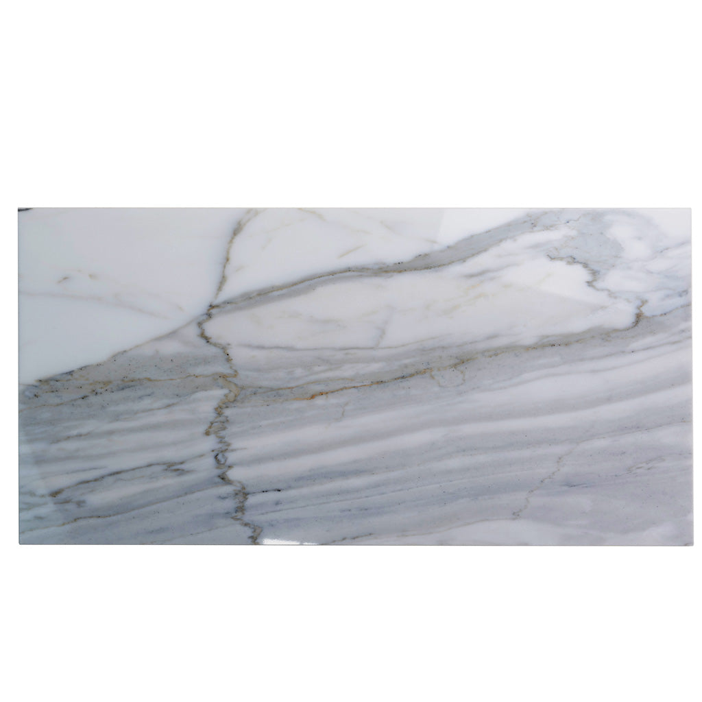 White Gray 12x24 Honed Field Calacatta Gold Marble Tile (5 pack, 10 sq ft/case)