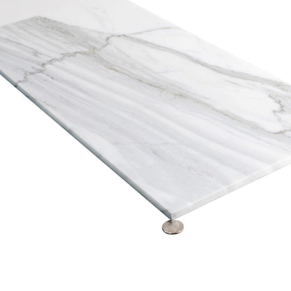 White Gray 12x24 Honed Field Marble Tile (5 pack, 10 sq ft/case) - Sample