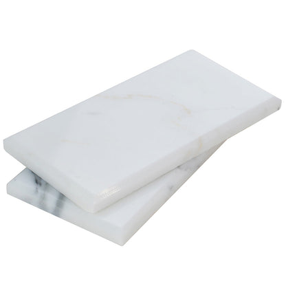 White 3x6 Marble Polished Beveled Subway Tile (40 pack, 5 sq ft/case) - Sample