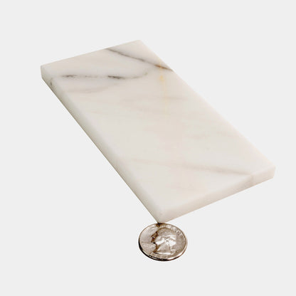 White 3x6 Honed Subway Calacatta Gold Marble Tile (40 pack, 5 sq ft/case)