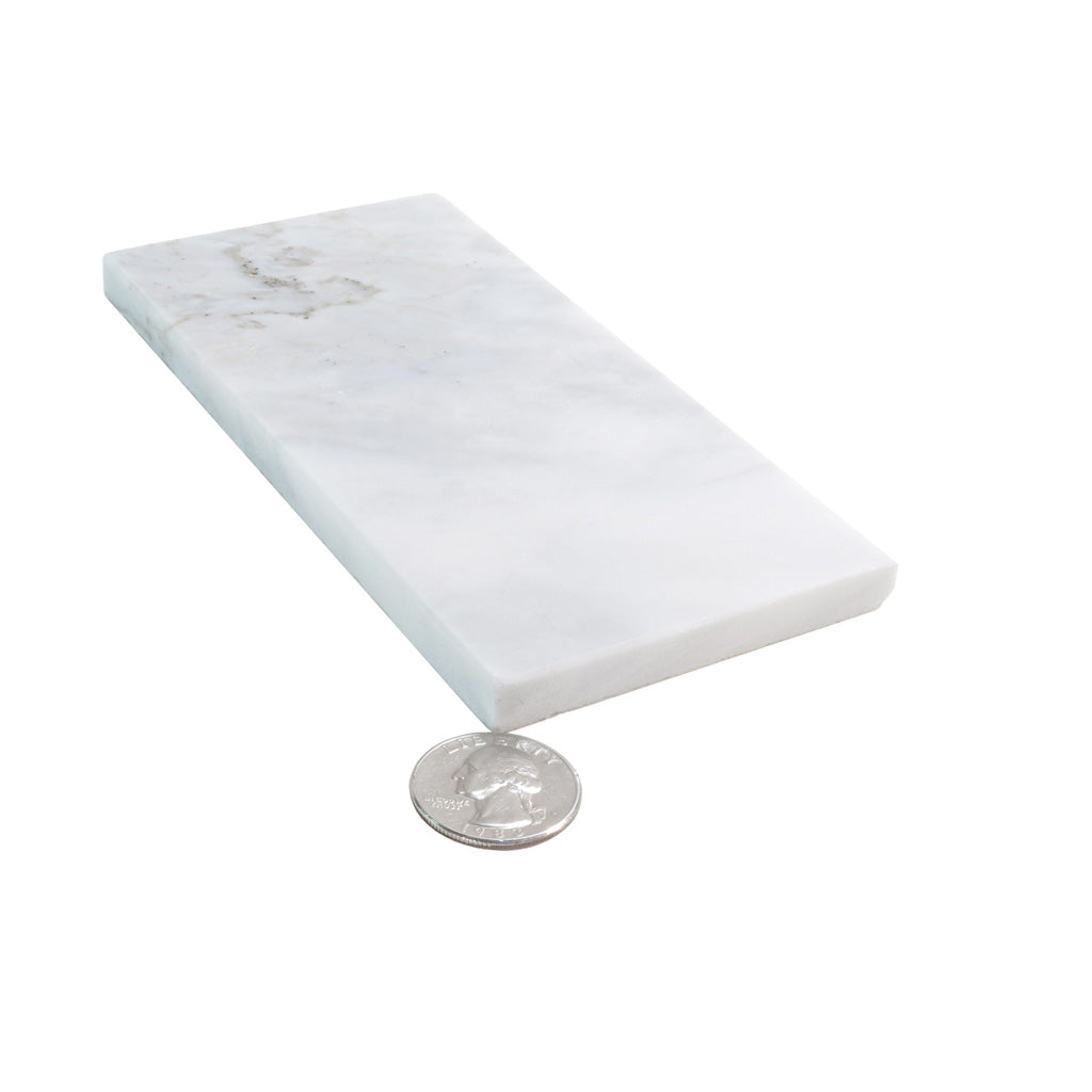 White 3x6 Polished Subway Calacatta Gold Marble Tile (40 pack, 5 sq ft/case)