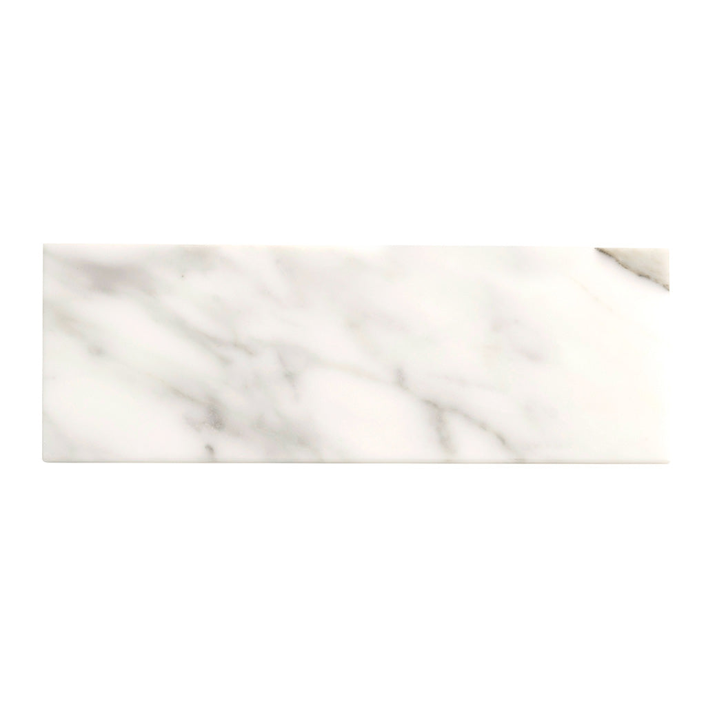 White 4x12 Honed Subway Calacatta Gold Marble Tile (15 pack, 5 sq ft/case)