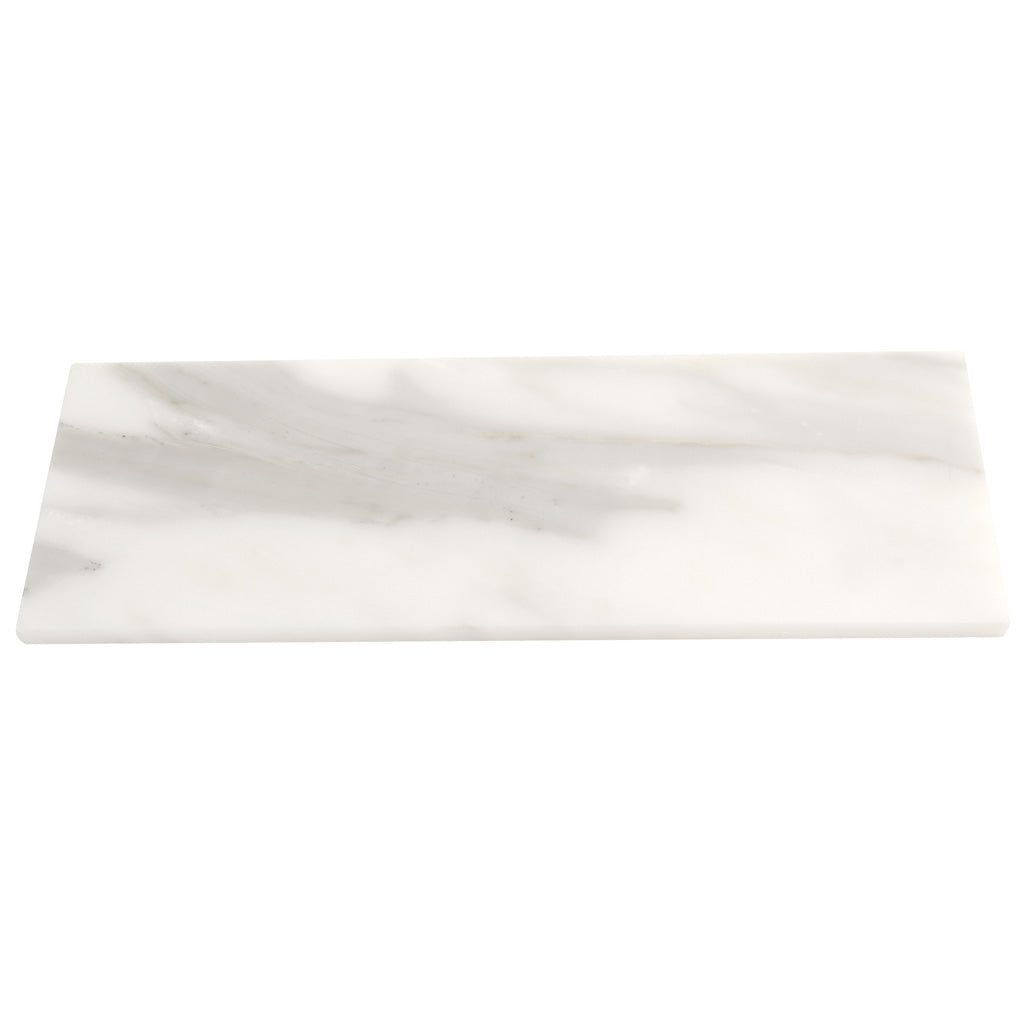 White 4x12 Honed Marble Subway Tile (15 pack, 5 sq ft/case) - Sample