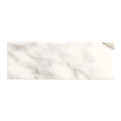 White 4x12 Honed Marble Subway Tile (15 pack, 5 sq ft/case) - Sample