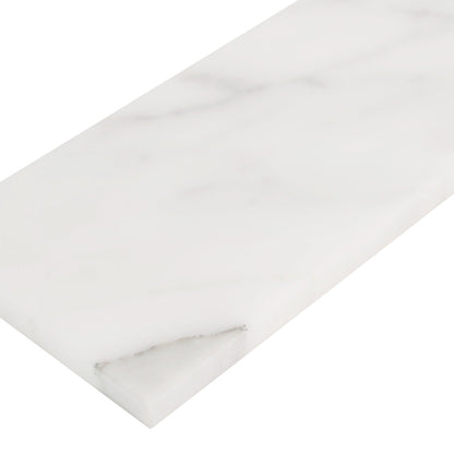 White 4x12 Honed Subway Calacatta Gold Marble Tile (15 pack, 5 sq ft/case)
