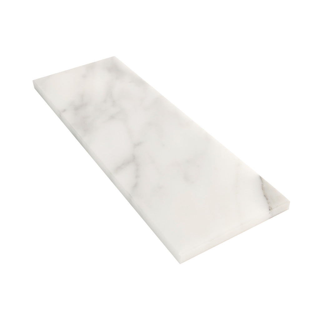White 4x12 Honed Marble Subway Tile (15 pack, 5 sq ft/case) - Sample