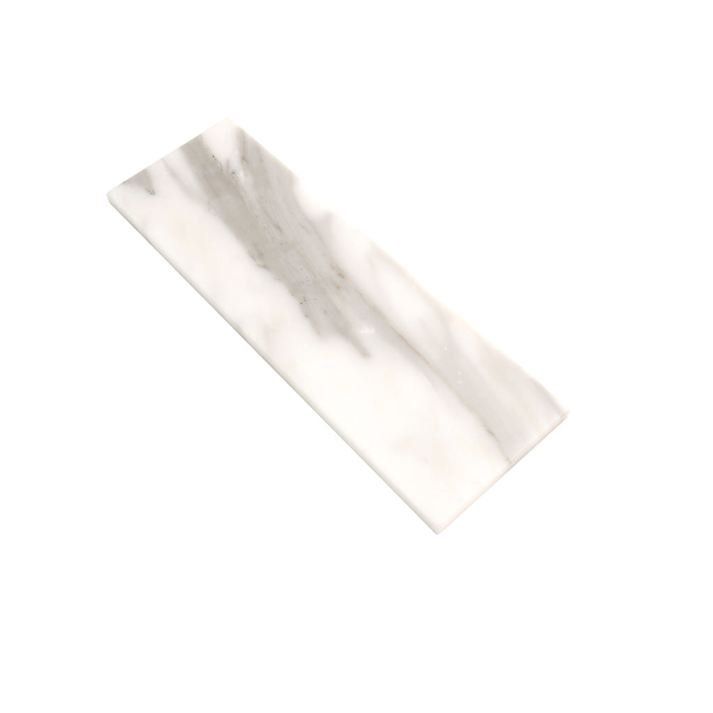 White 4x12 Honed Marble Subway Tile (15 pack, 5 sq ft/case) - Sample
