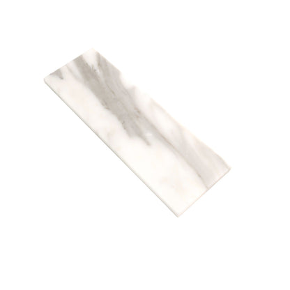 White 4x12 Honed Marble Subway Tile (15 pack, 5 sq ft/case) - Sample