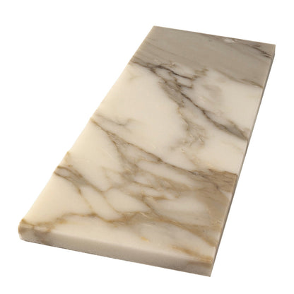 White 4x12 Polished Subway Calacatta Gold Marble Tile (15 pack, 5 sq ft/case)