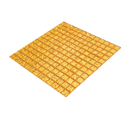 Shimmer Gold 12x12 Glossy Uniform Square Glass Mosaic Tile (20 pack, 20 sq ft/case)