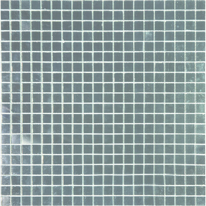 Silver 12x12 Glossy Uniform Square Glass Mosaic Tile (20 pack, 18.69 sq ft/case) - Sample