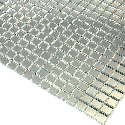 Silver 12x12 Glossy Uniform Square Glass Mosaic Tile (20 pack, 18.69 sq ft/case)