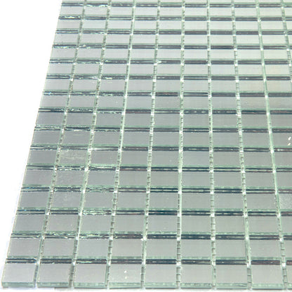 Silver 12x12 Glossy Uniform Square Glass Mosaic Tile (20 pack, 18.69 sq ft/case)