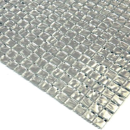 Cloud Silver 12x12 Glossy Uniform Square Glass Mosaic Tile (20 pack, 18.69 sq ft/case) - Sample