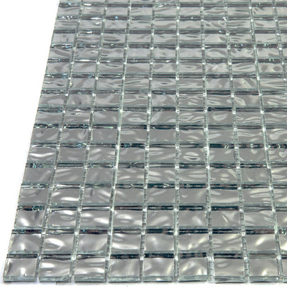 Cloud Silver 12x12 Glossy Uniform Square Glass Mosaic Tile (20 pack, 18.69 sq ft/case)