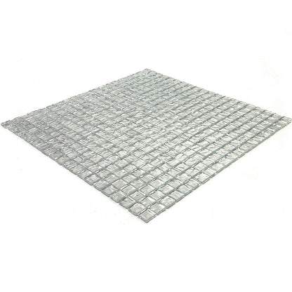 Cloud Silver 12x12 Glossy Uniform Square Glass Mosaic Tile (20 pack, 18.69 sq ft/case)