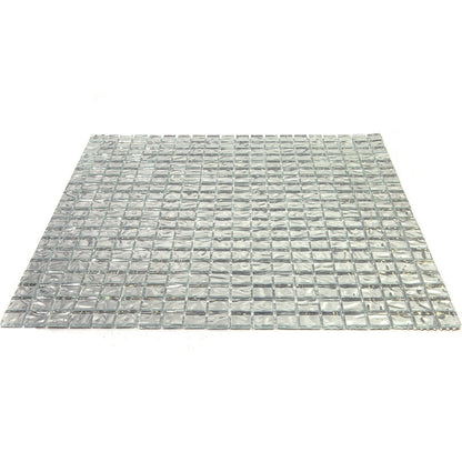 Cloud Silver 12x12 Glossy Uniform Square Glass Mosaic Tile (20 pack, 18.69 sq ft/case) - Sample