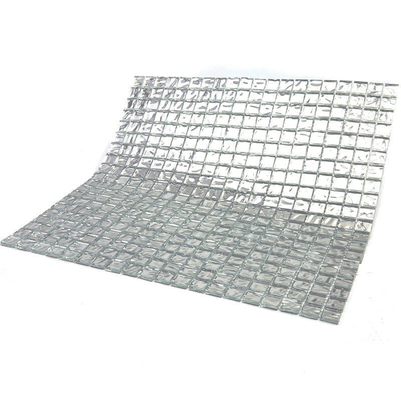 Cloud Silver 12x12 Glossy Uniform Square Glass Mosaic Tile (20 pack, 18.69 sq ft/case) - Sample