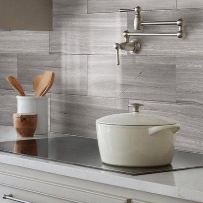 Wooden Grey 12x24 Polished Field Marble Tile (5 pack, 10 sq ft/case)