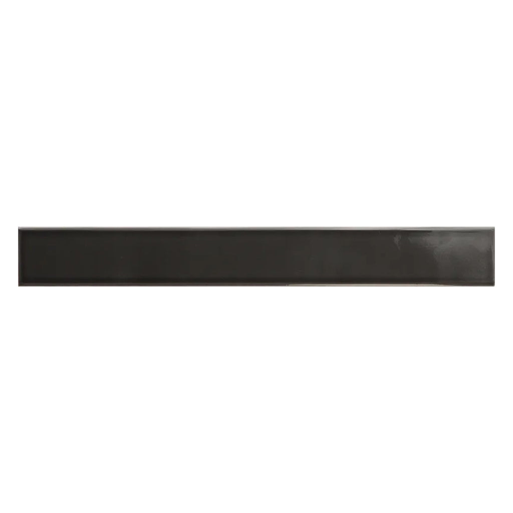 Jet Black 2x16 Glossy Ceramic Subway Tile (50 pack, 10.76 sq ft/case) - Sample