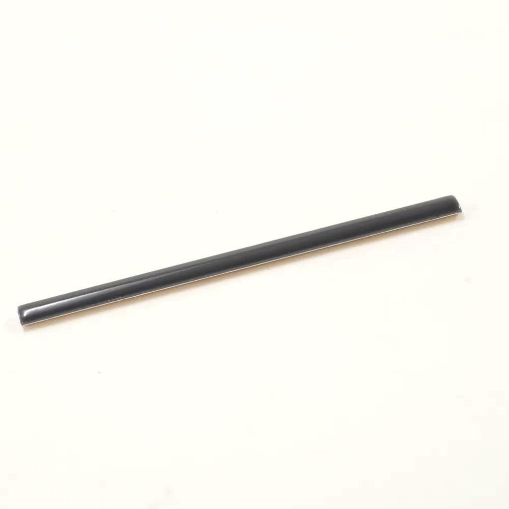 Jet Black 0.5x8 Glossy Ceramic Pencil Tile Trim (10 pack, 0.27 sq ft/case) - Sample