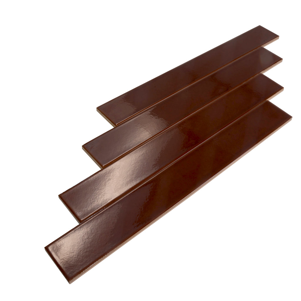 Caramel 2x16 Glossy Ceramic Subway Tile (50 pack, 10.76 sq ft/case) - Sample