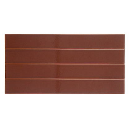 Caramel 2x16 Glossy Ceramic Subway Tile (50 pack, 10.76 sq ft/case)