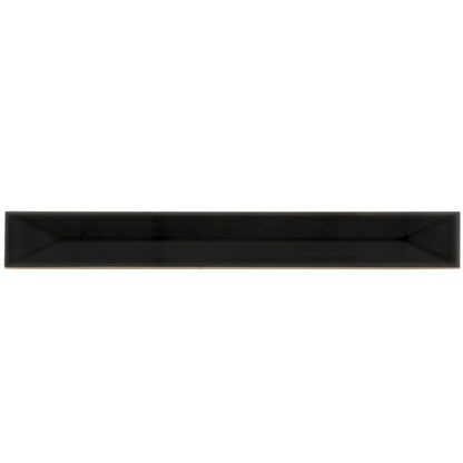 Jet Black 2x16 Glossy Ceramic Deco Subway Tile (50 pack,10.76 sq ft/case)