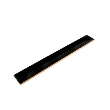 Jet Black 2x16 Glossy Ceramic Deco Subway Tile (50 pack,10.76 sq ft/case) - Sample