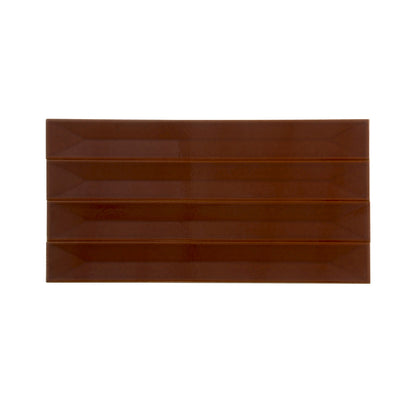 Caramel 2x16 Glossy Ceramic Deco Subway Tile (50 pack,10.76 sq ft/case) - Sample