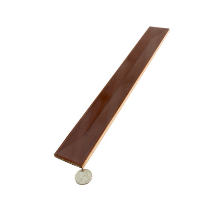 Caramel 2x16 Glossy Ceramic Deco Subway Tile (50 pack,10.76 sq ft/case) - Sample
