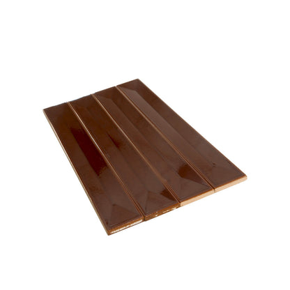 Caramel 2x16 Glossy Ceramic Deco Subway Tile (50 pack,10.76 sq ft/case) - Sample