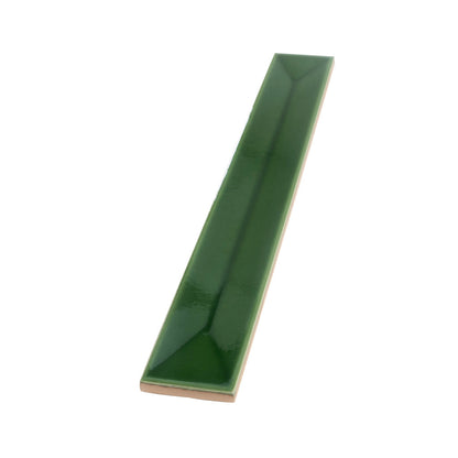 Forest Green 2x16 Glossy Ceramic Deco Subway Tile (50 pack,10.76 sq ft/case) - Sample