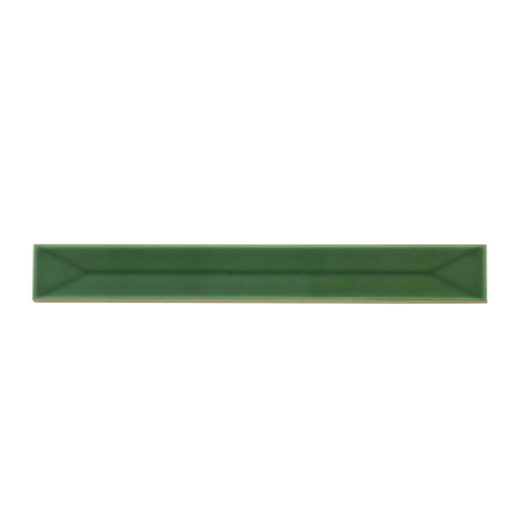 Forest Green 2x16 Glossy Ceramic Deco Subway Tile (50 pack,10.76 sq ft/case) - Sample