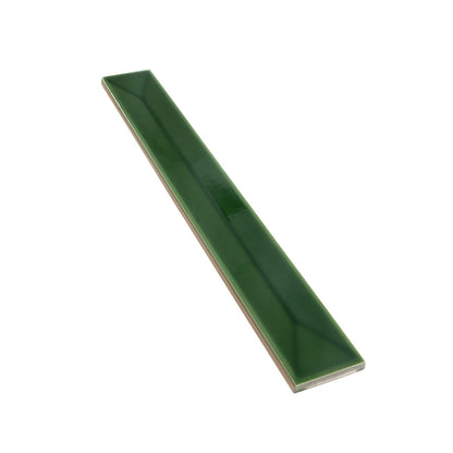 Forest Green 2x16 Glossy Ceramic Deco Subway Tile (50 pack,10.76 sq ft/case) - Sample