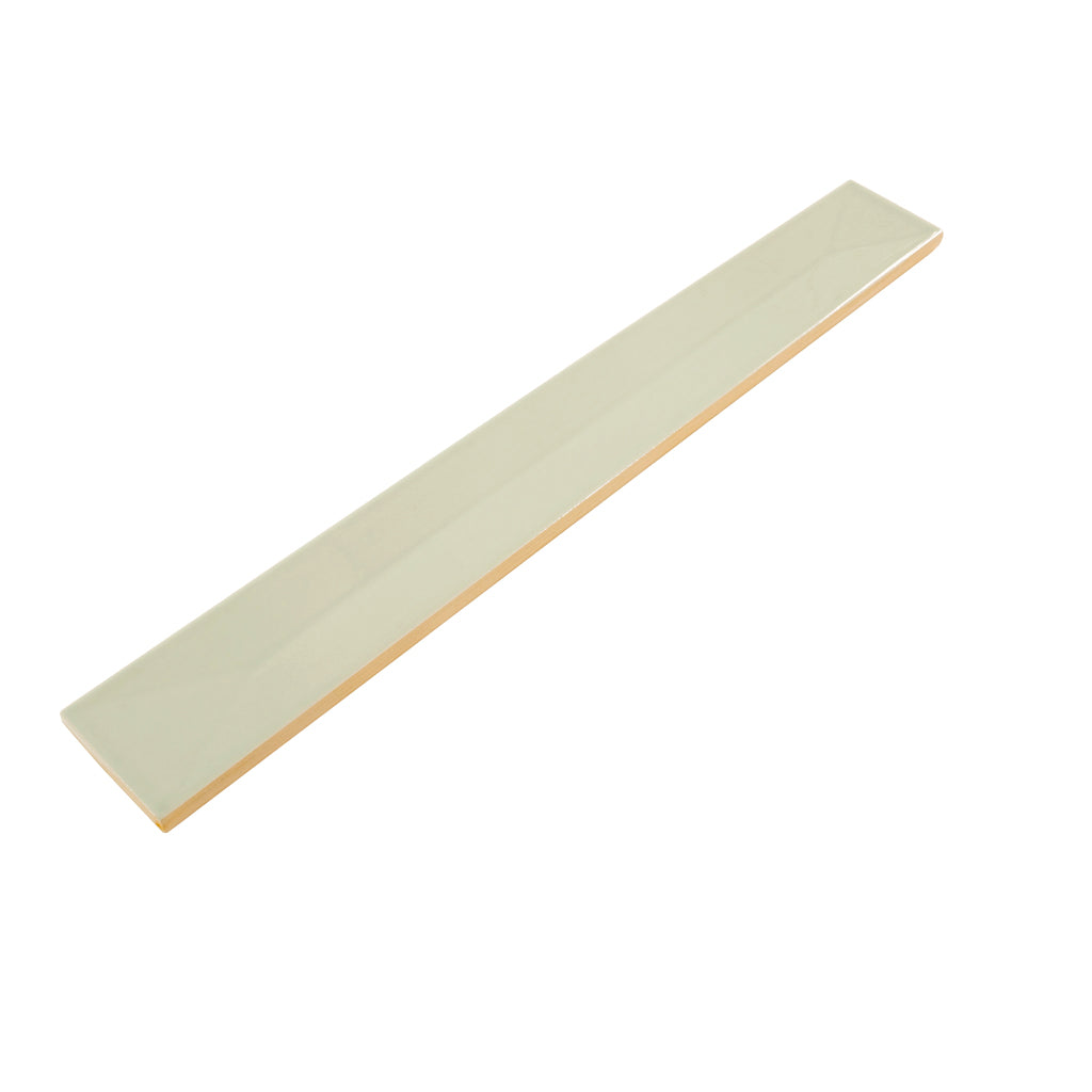 Soft Mint Green 2x16 Glossy Ceramic Deco Subway Tile (50 pack,10.76 sq ft/case) - Sample