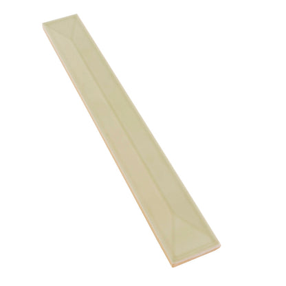 Soft Olive 2x16 Glossy Ceramic Deco Subway Tile (50 pack,10.76 sq ft/case) - Sample