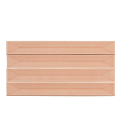 Powder Pink 2x16 Glossy Ceramic Deco Subway Tile (50 pack,10.76 sq ft/case)