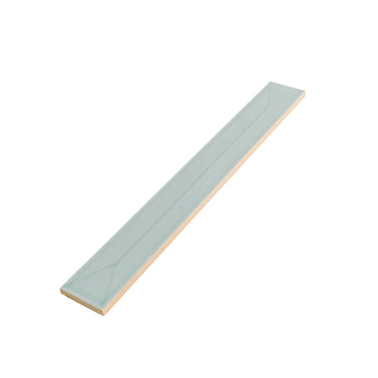 Pastel light Blue 2x16 Glossy Ceramic Deco Subway Tile (50 pack,10.76 sq ft/case)