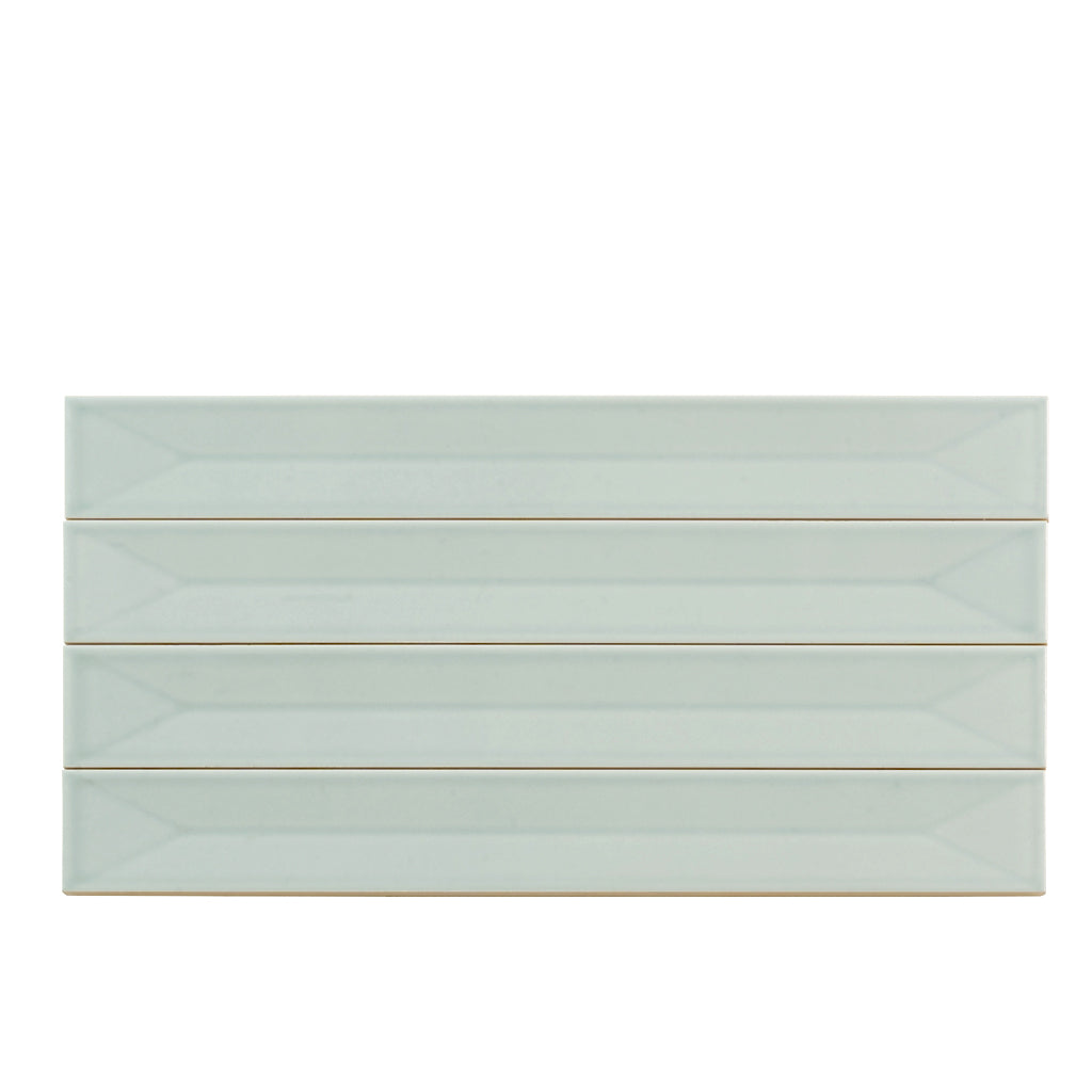 Pastel light Blue 2x16 Glossy Ceramic Deco Subway Tile (50 pack,10.76 sq ft/case) - Sample