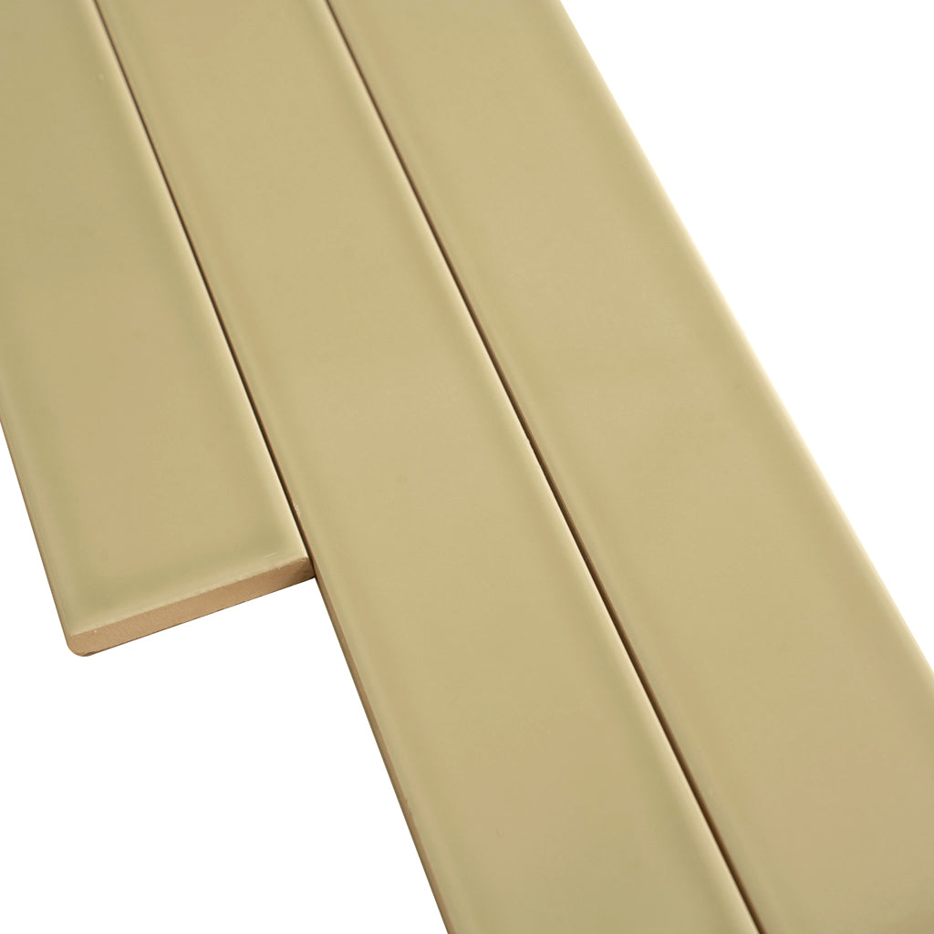 Soft Olive 2x16 Glossy Ceramic Subway Tile (50 pack, 10.76 sq ft/case) - Sample