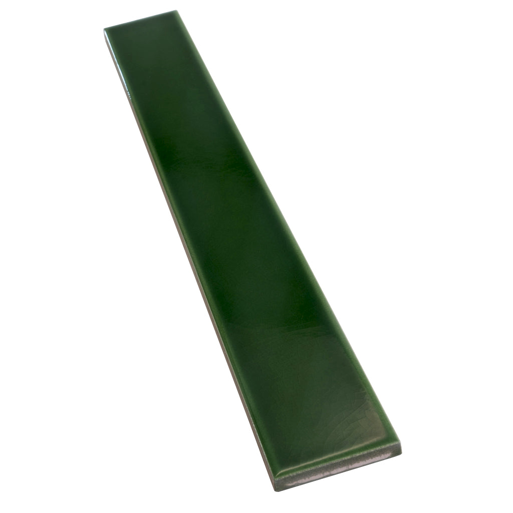 Forest Green 2x16 Glossy Ceramic Subway Tile (50 pack, 10.76 sq ft/case) - Sample