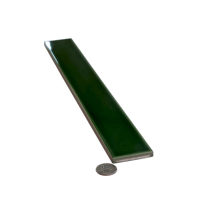 Forest Green 2x16 Glossy Ceramic Subway Tile (50 pack, 10.76 sq ft/case) - Sample