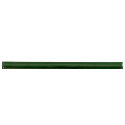 Forest Green 0.5x8 Glossy Ceramic Pencil Tile Trim (10 pack, 0.27 sq ft/case) - Sample