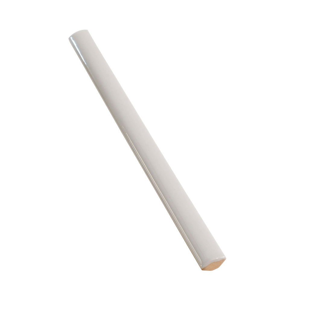 Soft Dove Gray 0.5x8 Glossy Ceramic Pencil Tile Trim (10 pack, 0.27 sq ft/case) - Sample