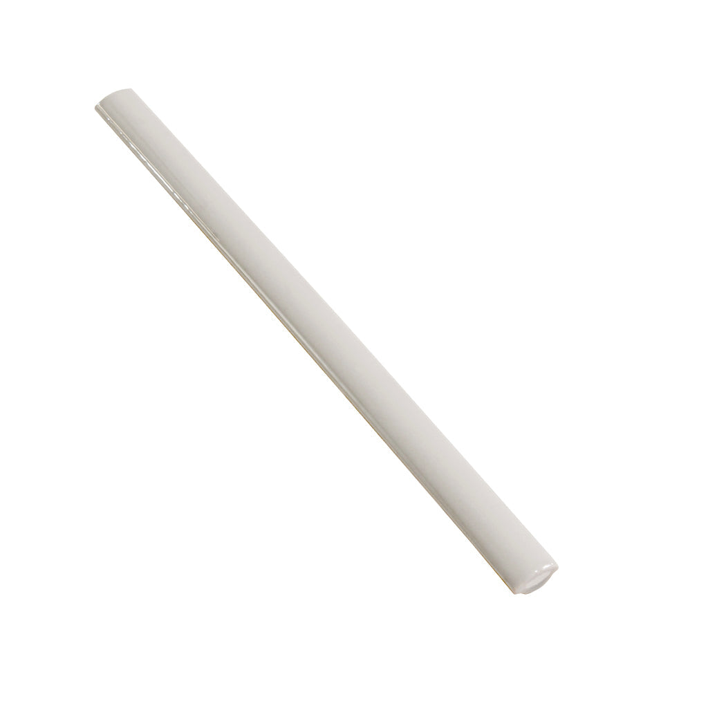 Soft Dove Gray 0.5x8 Glossy Ceramic Pencil Tile Trim (10 pack, 0.27 sq ft/case) - Sample