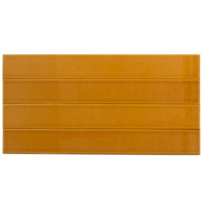 Honey 2x16 Glossy Ceramic Subway Tile (50 pack, 10.76 sq ft/case) - Sample