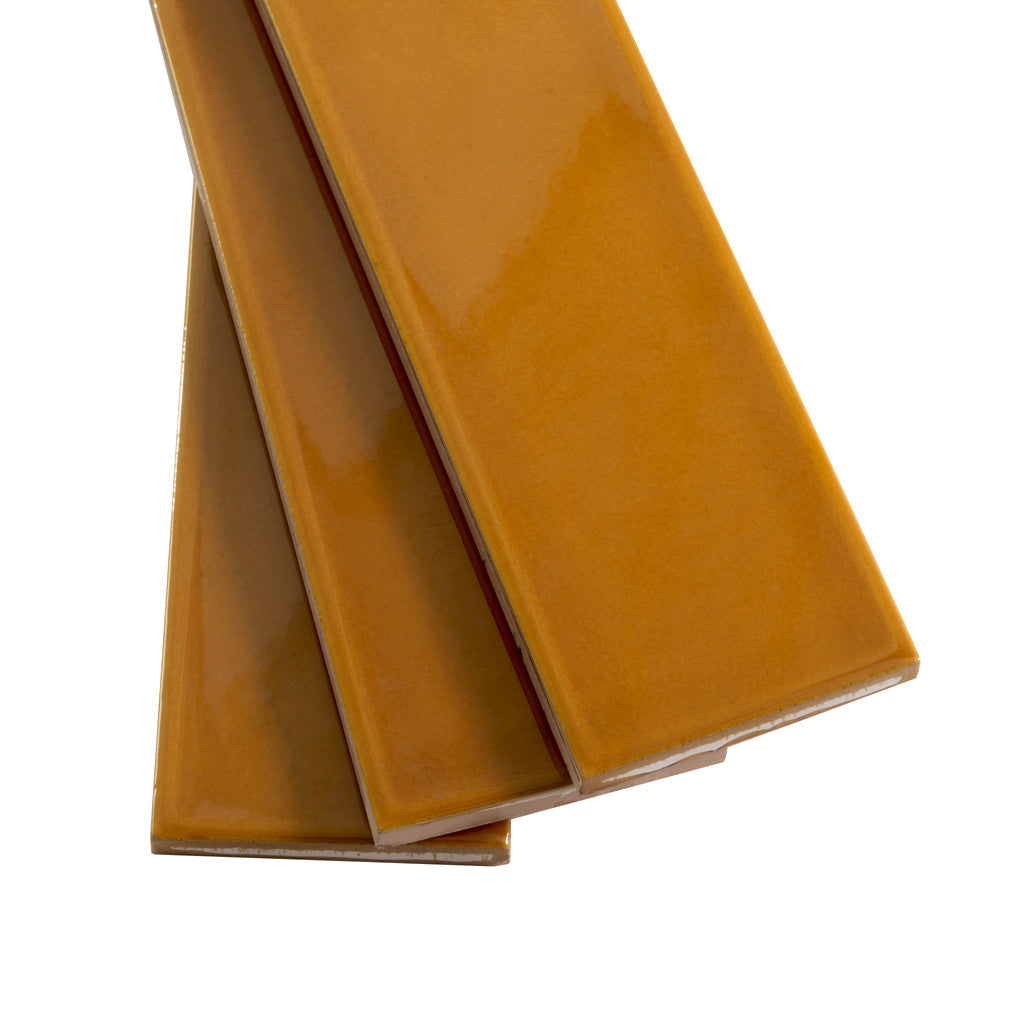 Honey 2x16 Glossy Ceramic Subway Tile (50 pack, 10.76 sq ft/case) - Sample