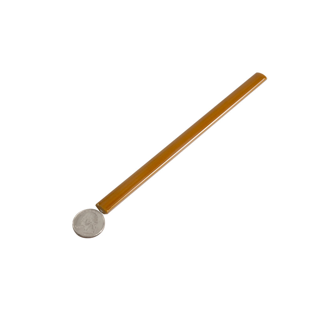 Honey 0.5x8 Glossy Ceramic Pencil Tile Trim (10 pack, 0.27 sq ft/case) - Sample