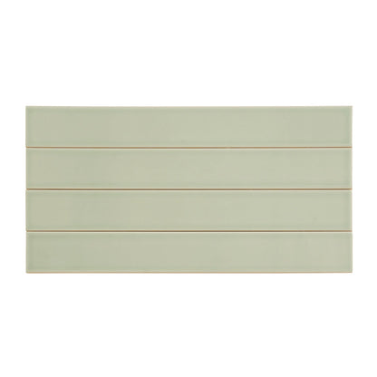 Soft Mint Green 2x16 Glossy Ceramic Subway Tile (50 pack, 10.76 sq ft/case)